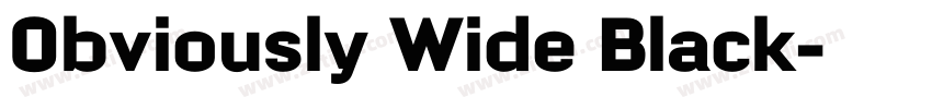 Obviously Wide Black字体转换